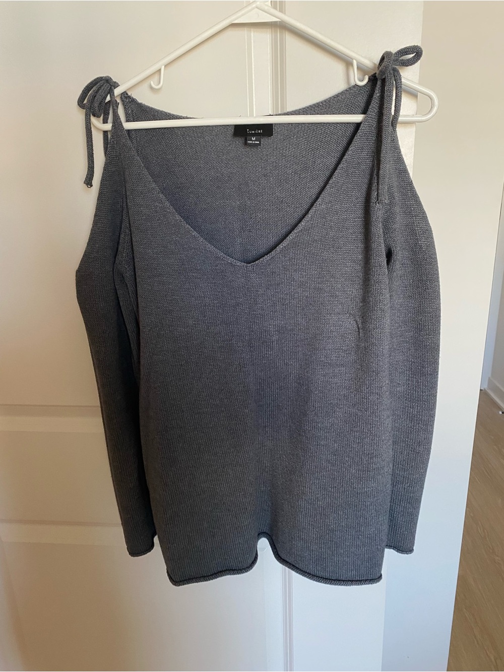 Talbots Grey Knit Top with Branded Lumière Tag
